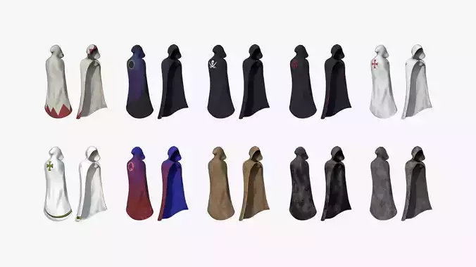 10 Medieval Cloak A Second Collection - Fantasy Character Design 