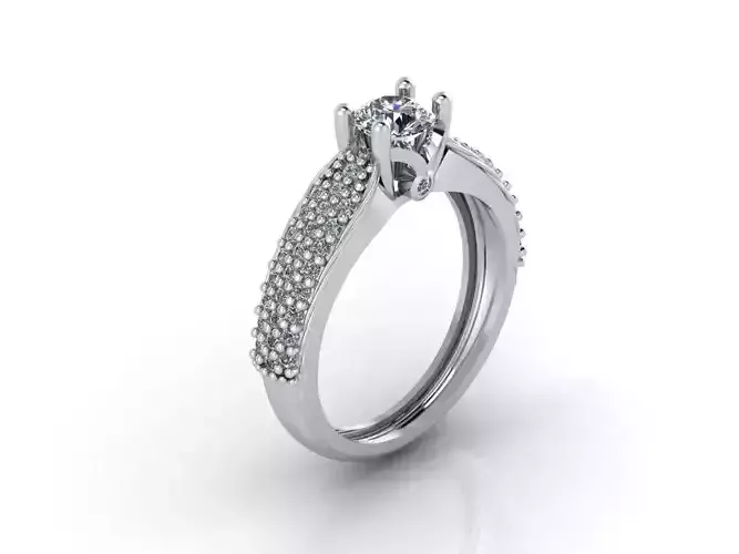 Women Rings 3DM STL Womens Rings DiamondDetails 3D print model