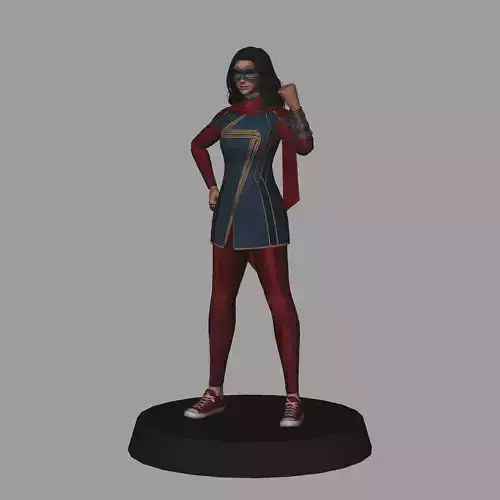 Khamala Ms Marvel LOW POLY 3D print model