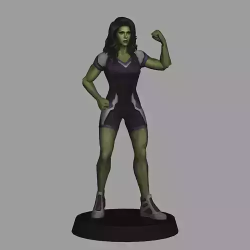 She Hulk LOW POLY 3D print model