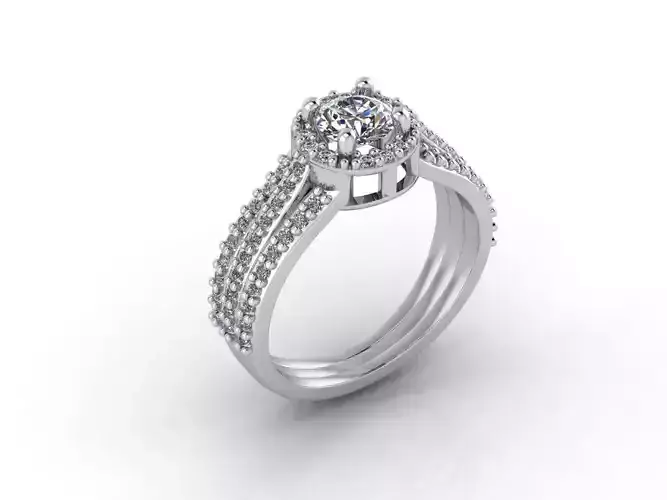 Women Rings 3DM STL Womens Rings DiamondDetails 3D print model