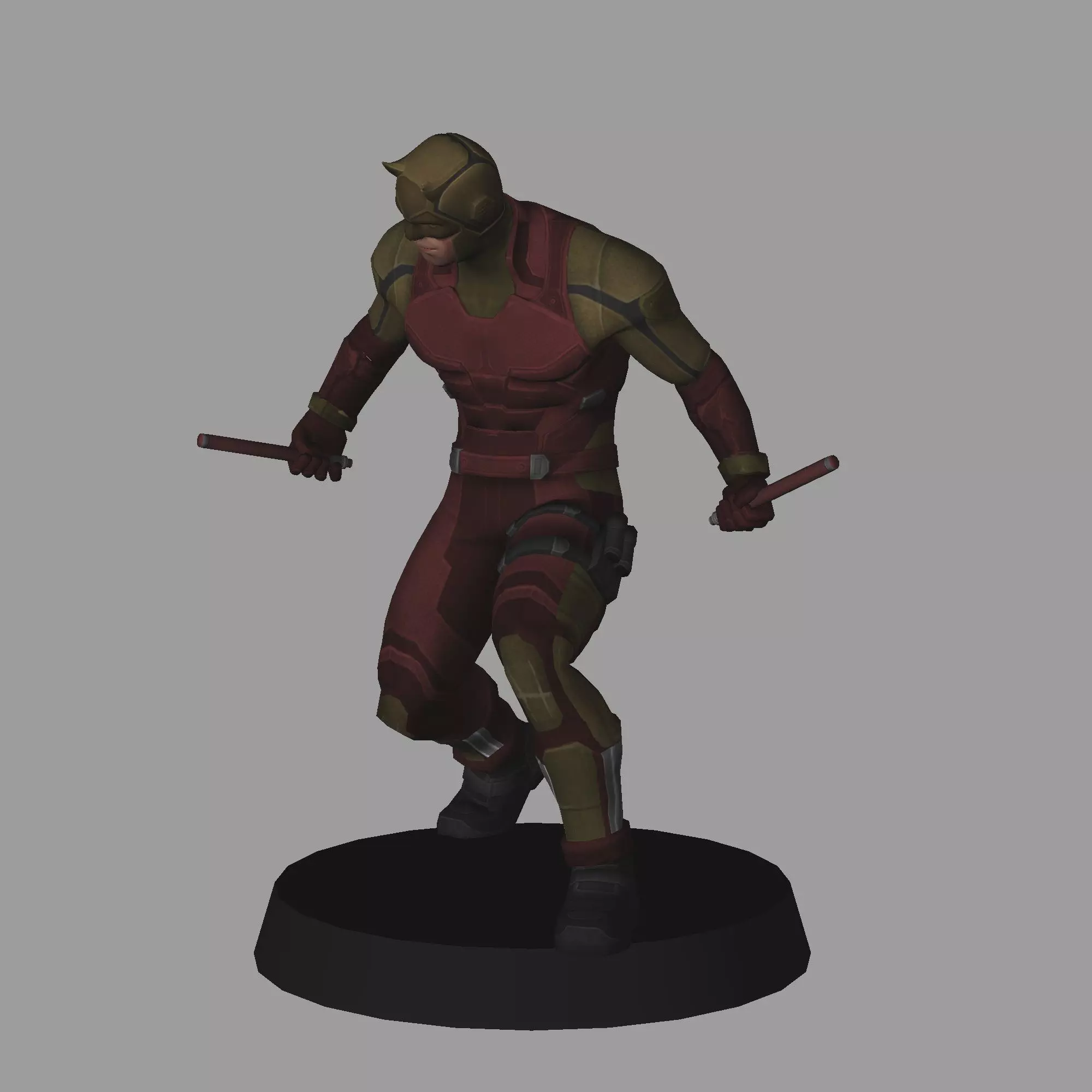 Daredevil She Hulk LOW POLY 3D print model 3D print model