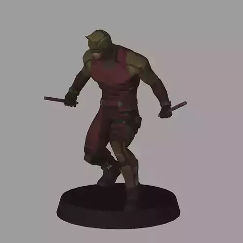 Daredevil She Hulk LOW POLY 3D print model