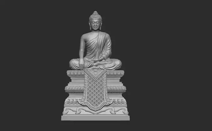buddha sitting in chair  3D print model