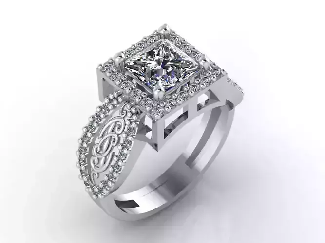 Women Rings 3DM STL Womens Rings DiamondDetails 3D print model