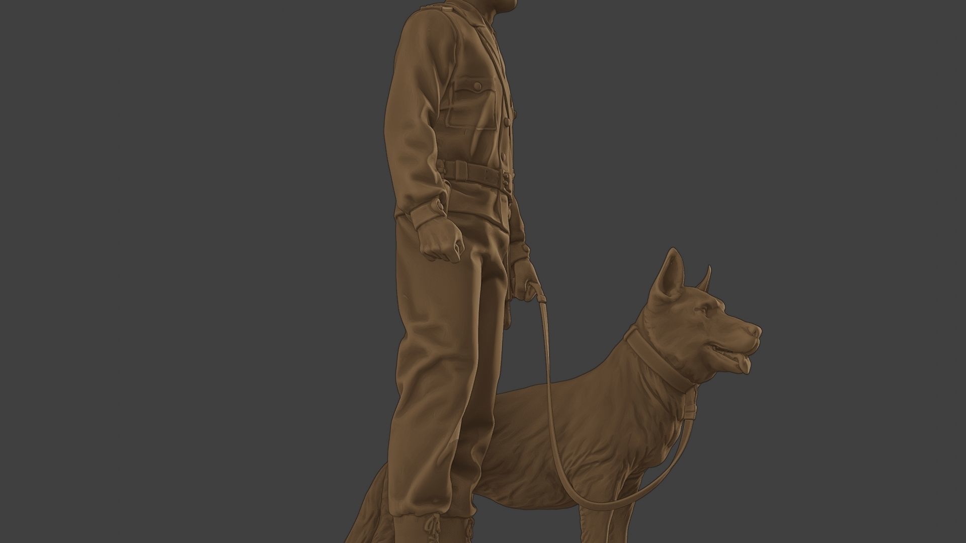 Czechoslovak communist Police K9 001 3D print model_29