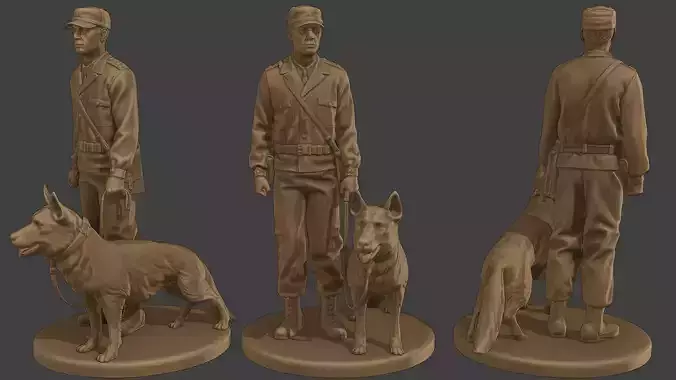 Czechoslovak communist Police K9 001 3D print model