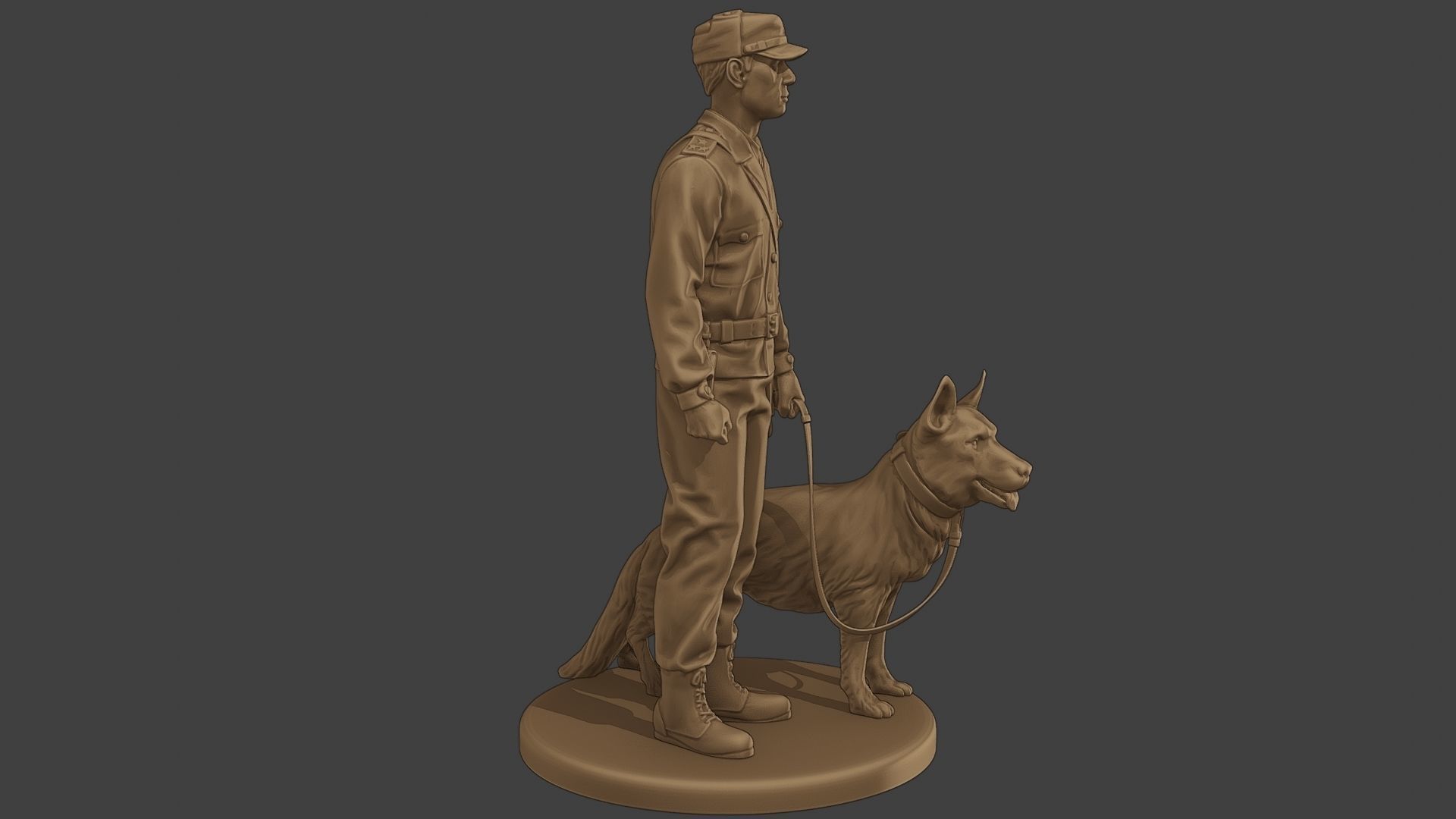 Czechoslovak communist Police K9 001 3D print model_9