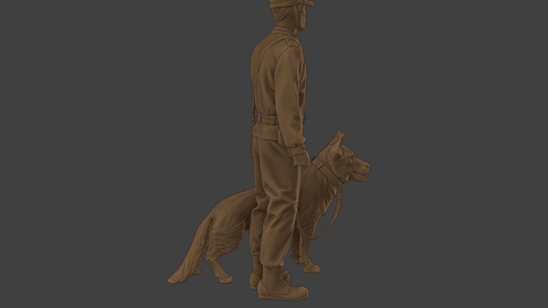 Czechoslovak communist Police K9 001 3D print model_31