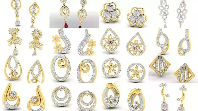 3DM 1058 EARRING FILES 3D Model Collection