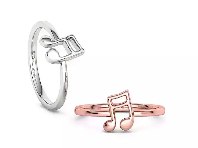 Music Note Fashion Ring Melody Band 3dpint model 