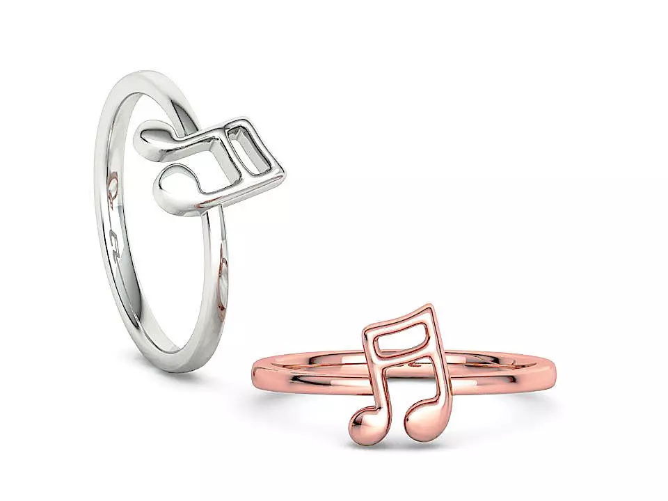 Music Note Fashion Ring Melody Band 3dpint model 3D print model
