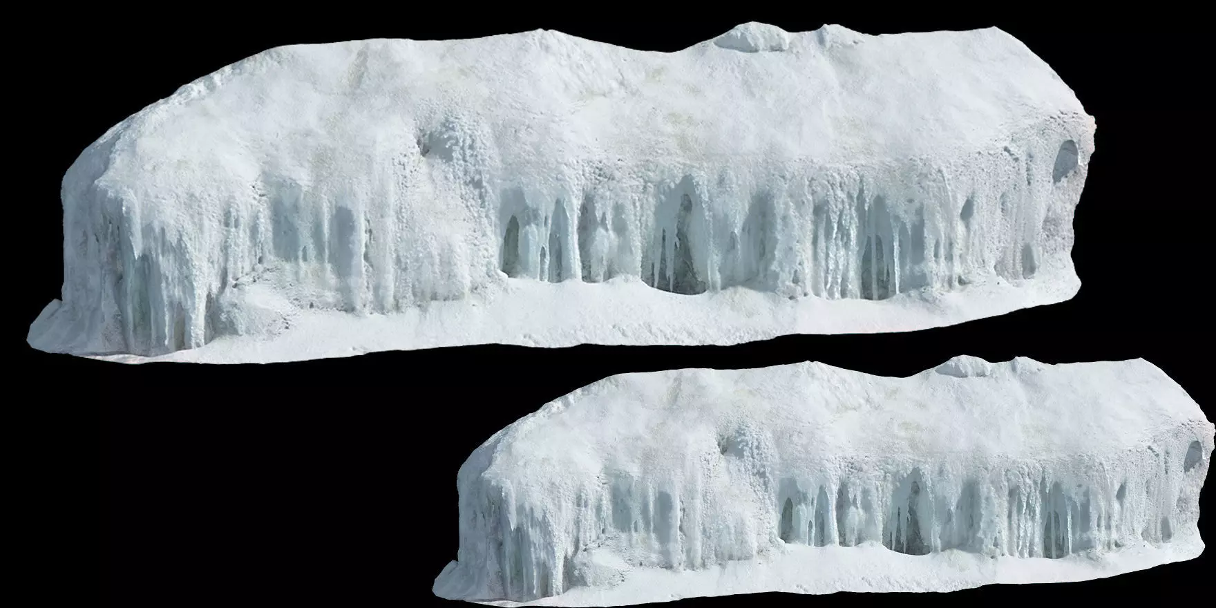 SnowCliff two icebergs Low-poly 3D model_0