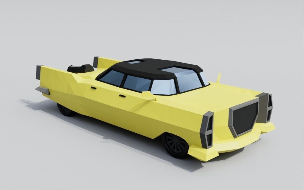 Low poly Red Rocket Station diorama Low-poly 3D model_12