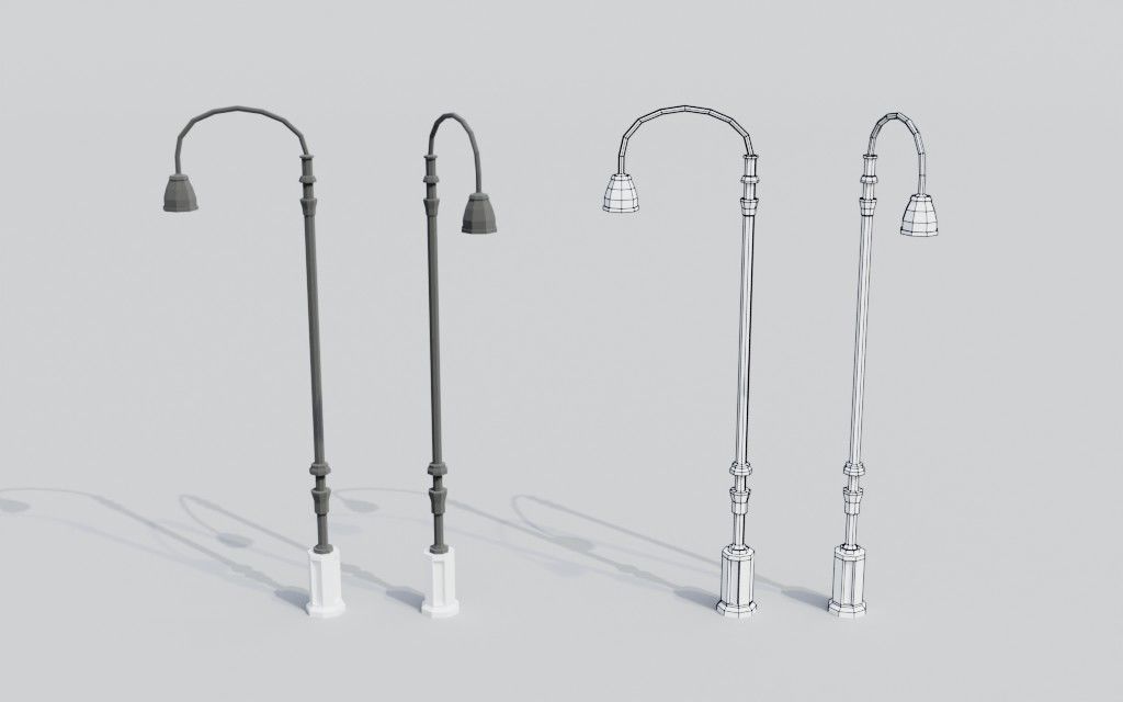 Low poly Red Rocket Station diorama Low-poly 3D model_27