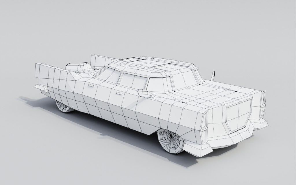 Low poly Red Rocket Station diorama Low-poly 3D model_13