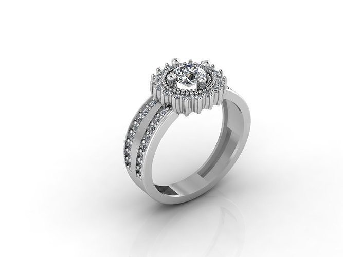 Women Rings 3DM STL Womens Rings DiamondDetails 3D print model 3D print model