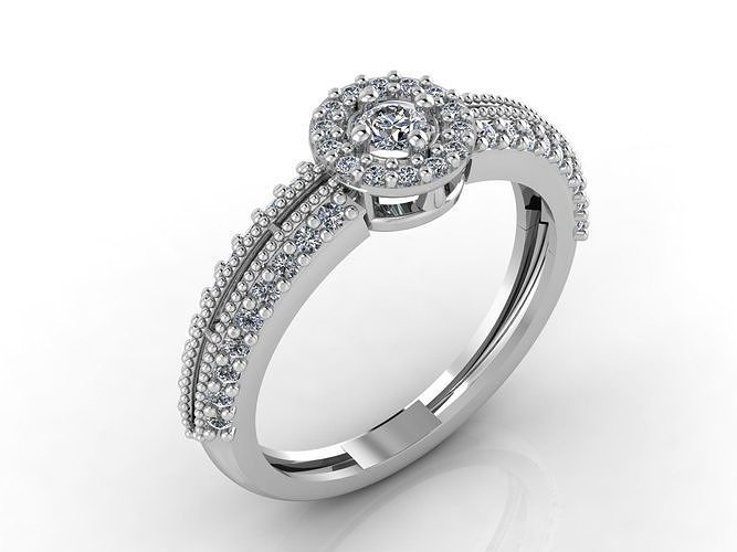 Women Rings 3DM STL Womens Rings DiamondDetails 3D print model 3D print model