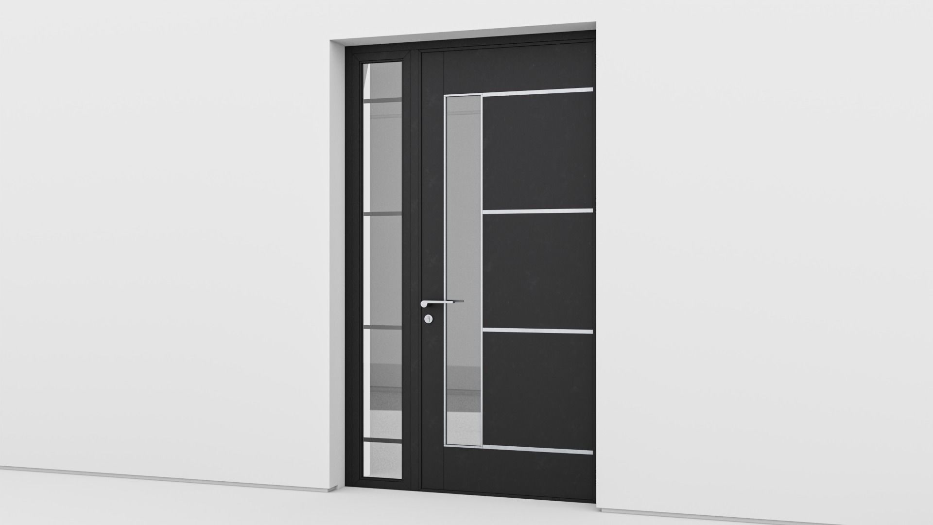 Aluminium door 150 3D model_2