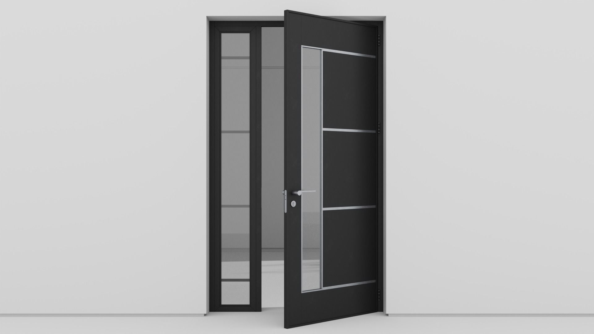 Aluminium door 150 3D model_1