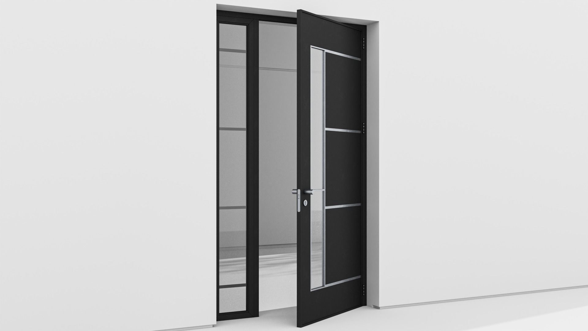 Aluminium door 150 3D model_3