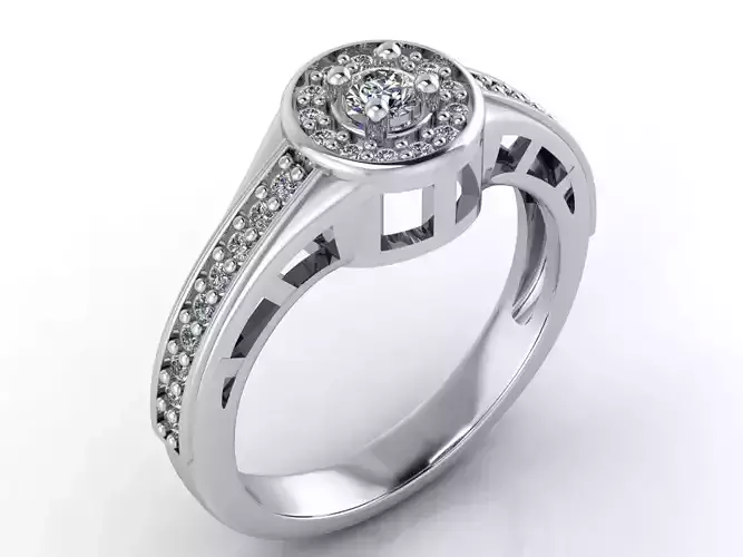 Women Rings 3DM STL Womens Rings DiamondDetails 3D print model