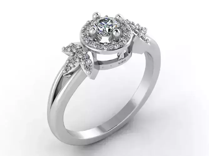 Women Rings 3DM STL Womens Rings DiamondDetails 3D print model