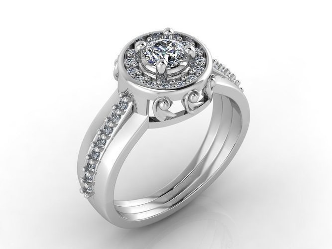 Women Rings 3DM STL Womens Rings DiamondDetails 3D print model 3D print model