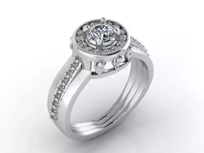 Women Rings 3DM STL Womens Rings DiamondDetails 3D print model