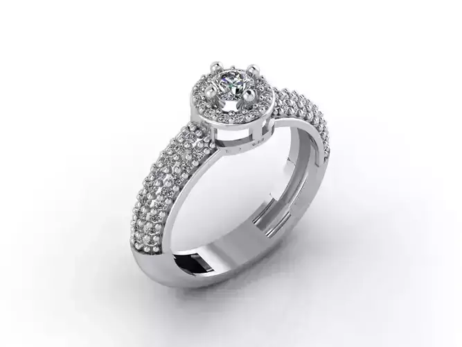 Women Rings 3DM STL Womens Rings DiamondDetails 3D print model