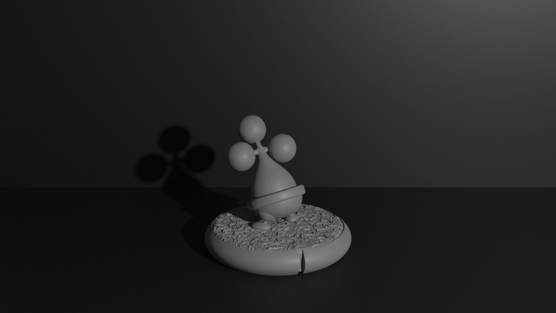 Bonsly pokemon 3D print model 3D print model_6