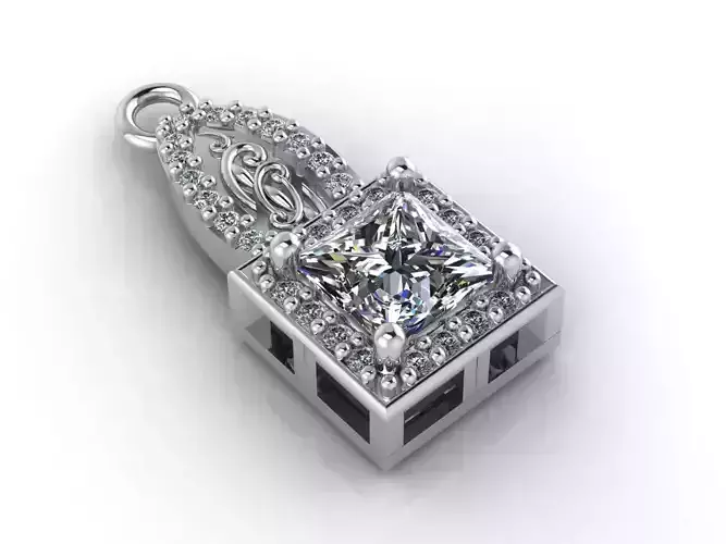 Women Pendants 3DM STL Pendant Renders Details 3D print model