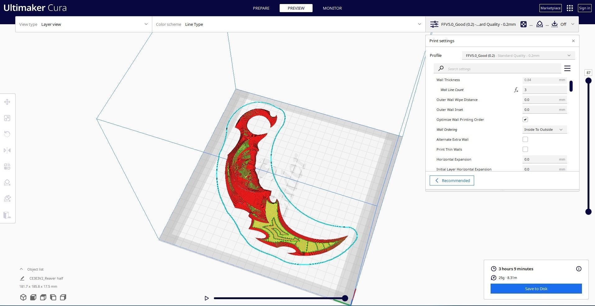 Valorant Reaver Karambit 3D print model_2
