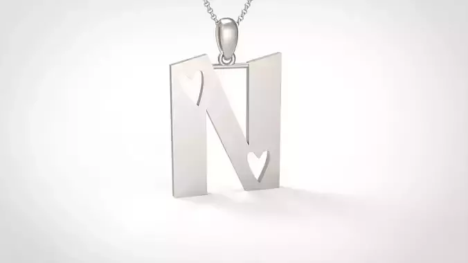 Model 1056 N Love Diamond Pendant 3D print model