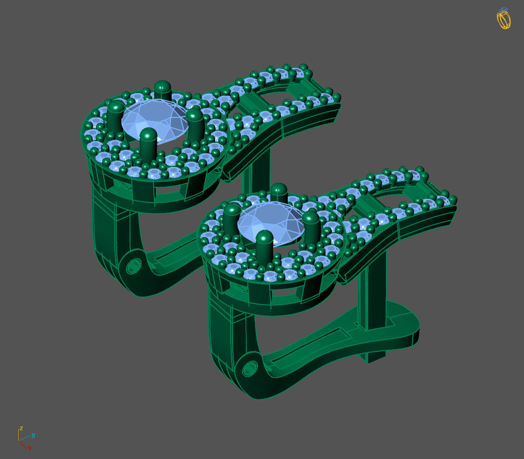 Women Earrings 3DM STL Womens Earring Renders 3D print models   3D print model_2