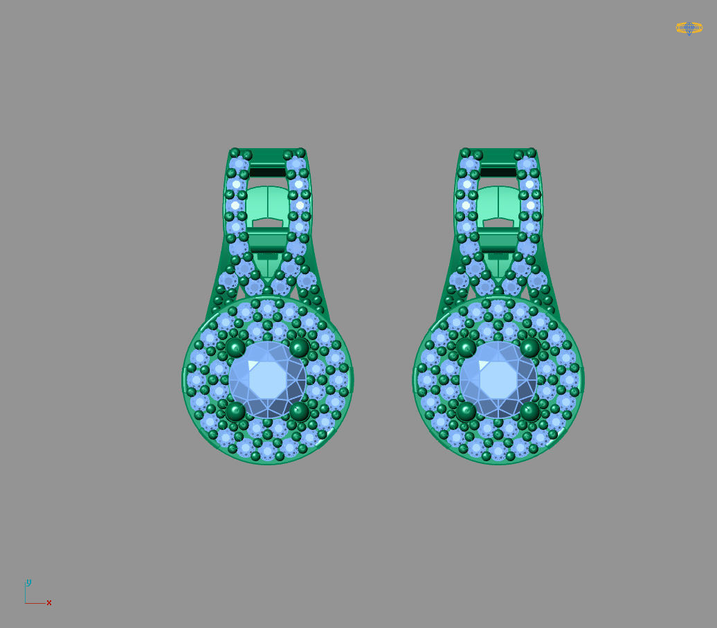 Women Earrings 3DM STL Womens Earring Renders 3D print models   3D print model_1