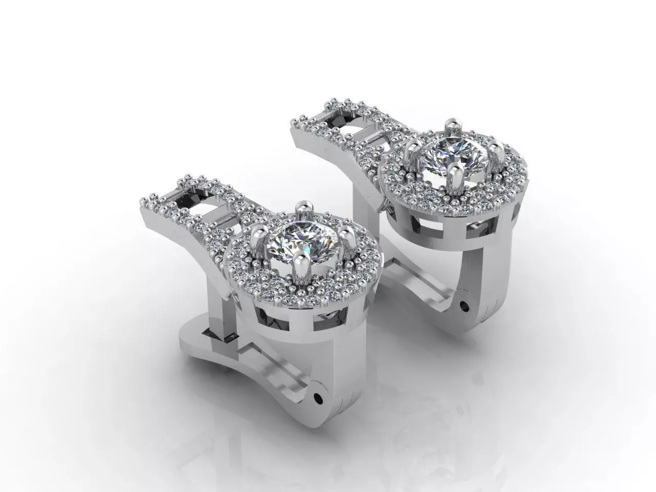 Women Earrings 3DM STL Womens Earring Renders 3D print models   3D print model_0