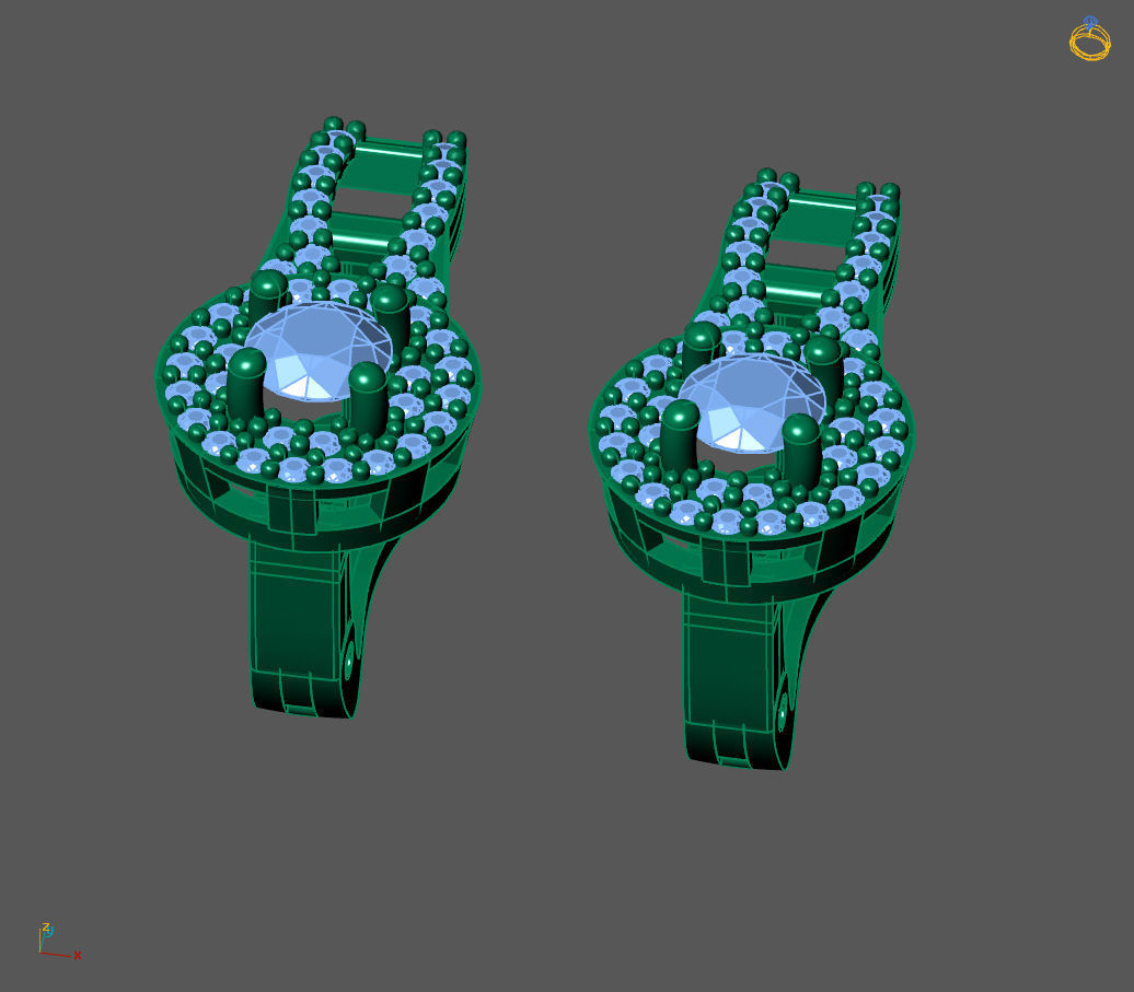 Women Earrings 3DM STL Womens Earring Renders 3D print models   3D print model_3