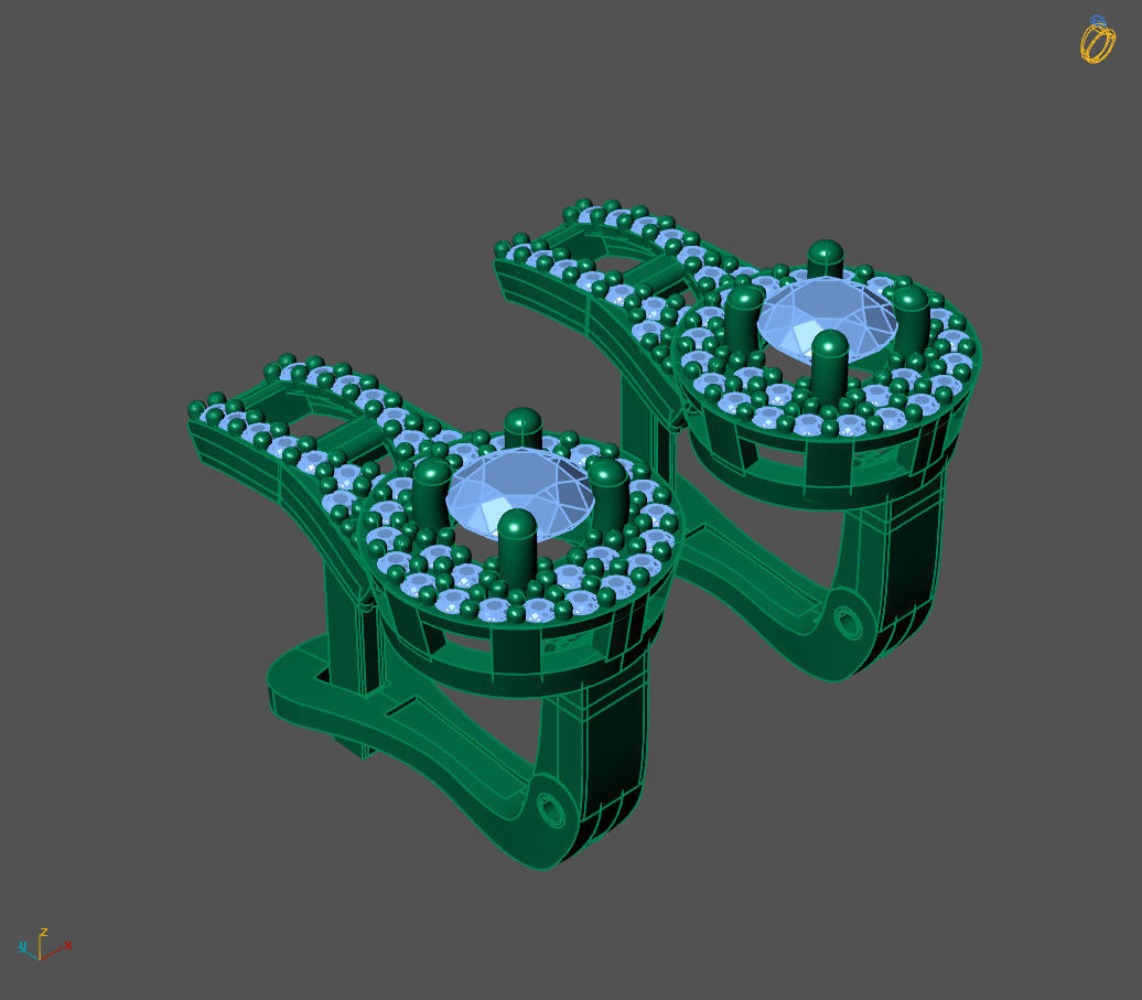 Women Earrings 3DM STL Womens Earring Renders 3D print models   3D print model_5