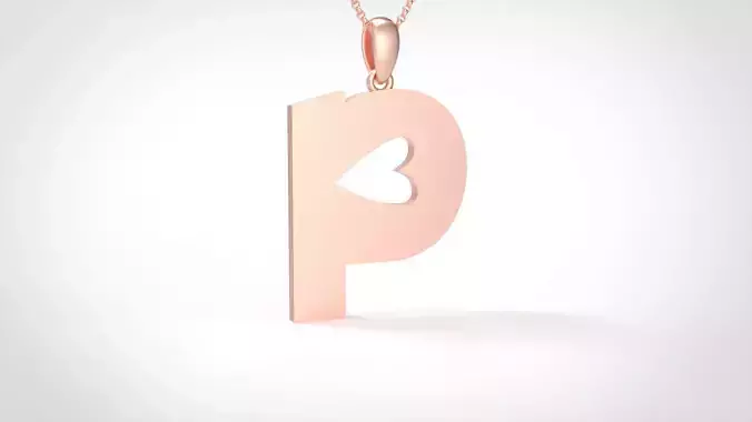 Model 1058 P Love Diamond Pendant 3D print model