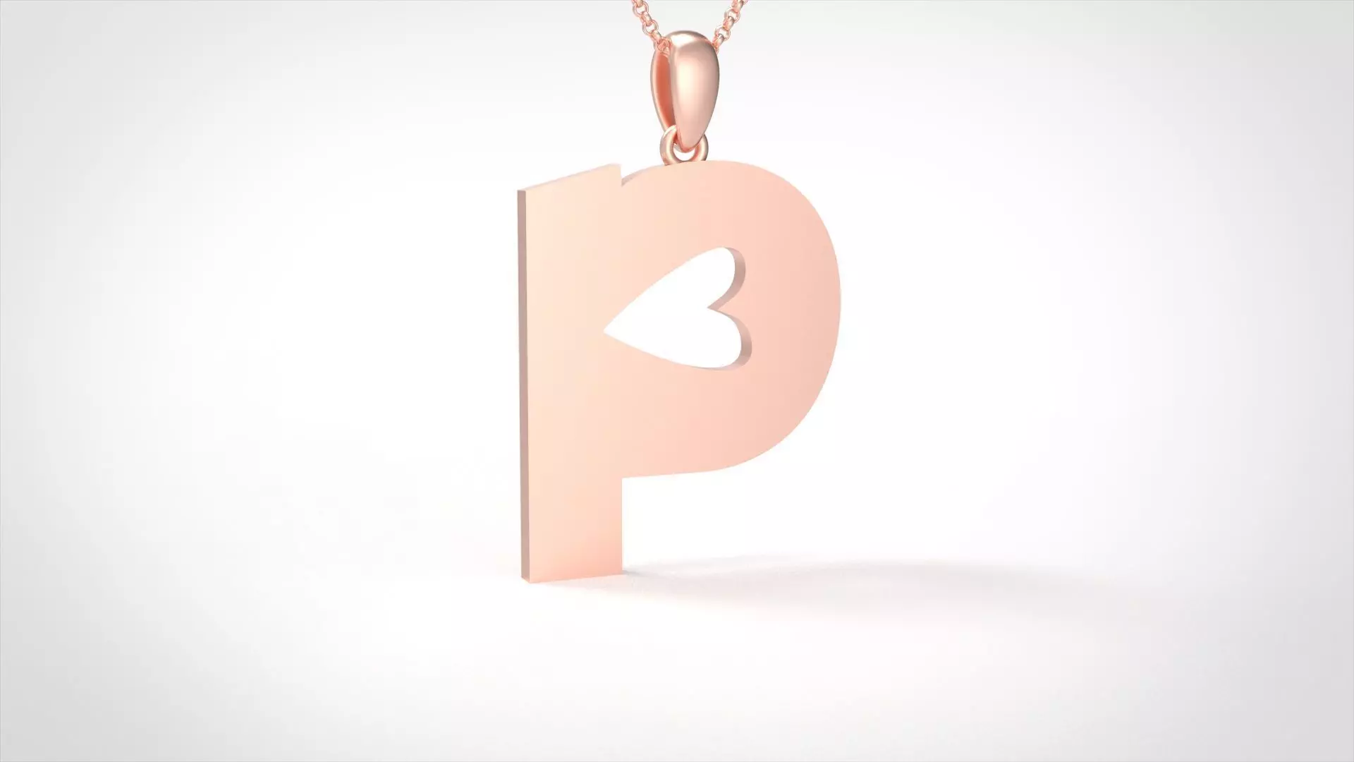 Model 1058 P Love Diamond Pendant 3D print model
