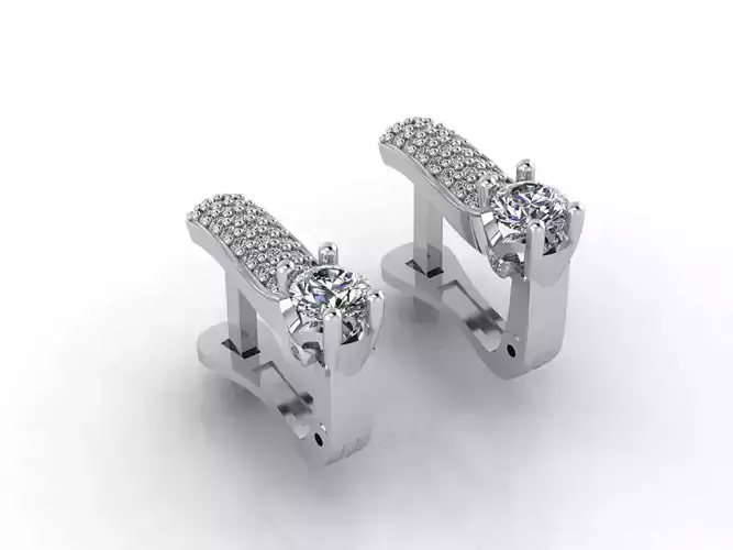 Women Earrings 3DM STL Womens Earring Renders 3D print models  