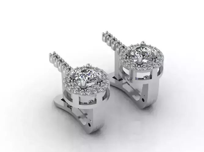 Women Earrings 3DM STL Womens Earring Renders 3D print models  