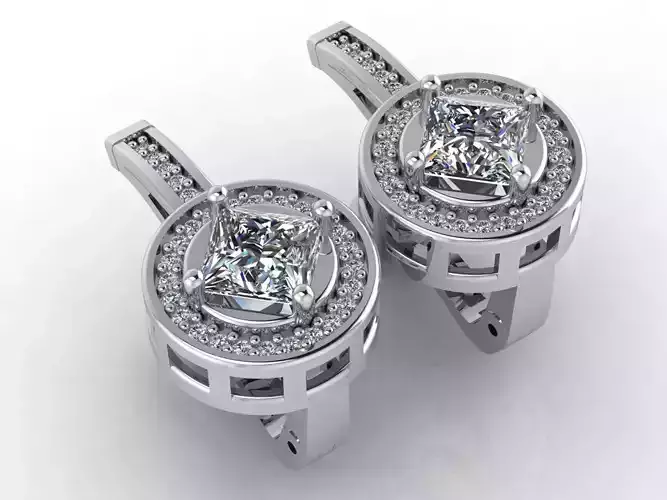 Women Earrings 3DM STL Womens Earring Renders 3D print models  