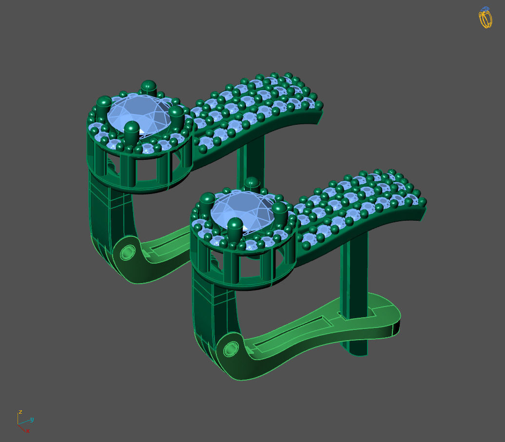 Women Earrings 3DM STL Womens Earring Renders 3D print models   3D print model_2