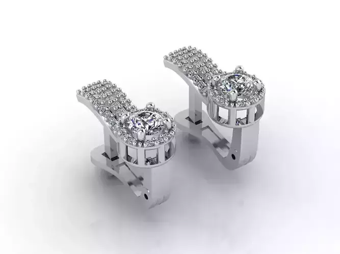 Women Earrings 3DM STL Womens Earring Renders 3D print models  