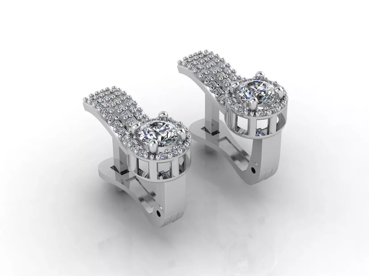 Women Earrings 3DM STL Womens Earring Renders 3D print models   3D print model_0