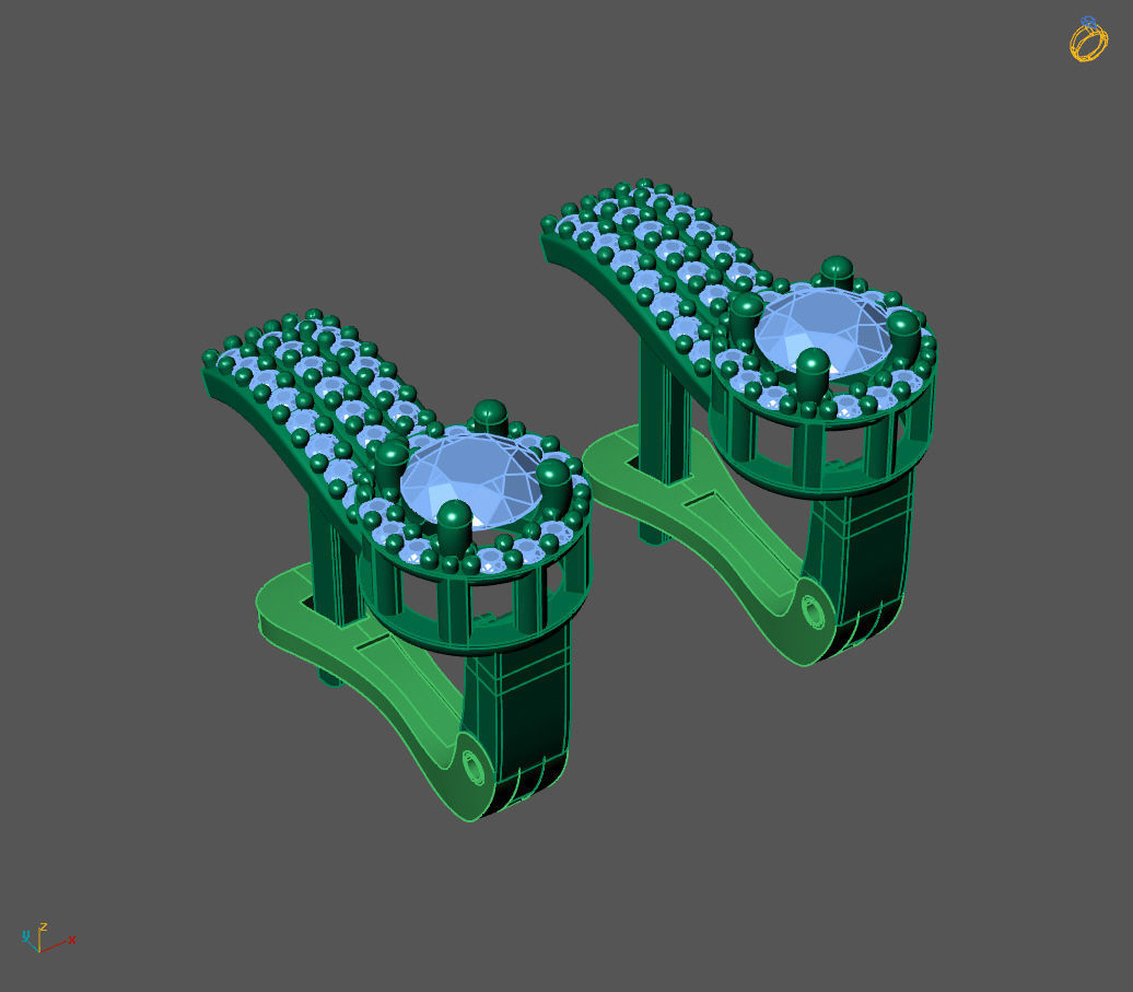 Women Earrings 3DM STL Womens Earring Renders 3D print models   3D print model_6