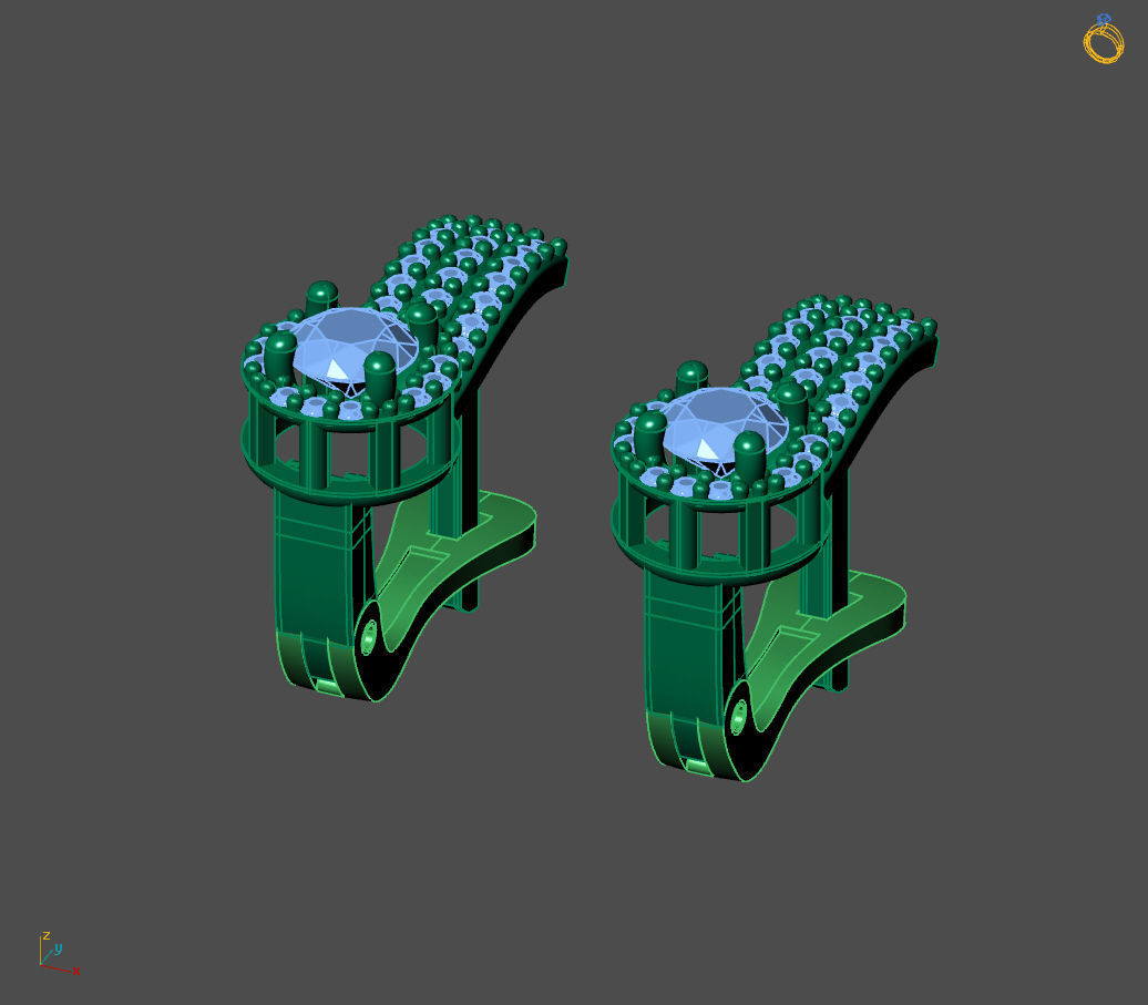 Women Earrings 3DM STL Womens Earring Renders 3D print models   3D print model_3