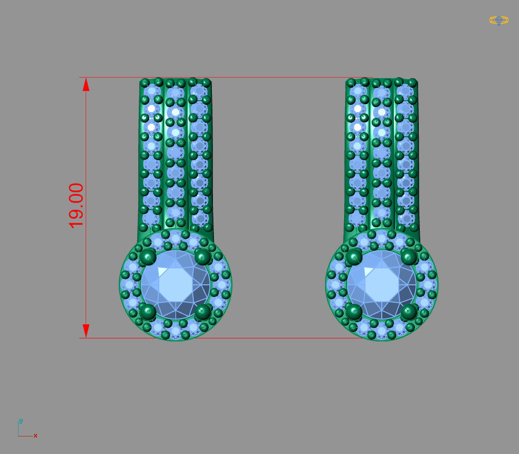 Women Earrings 3DM STL Womens Earring Renders 3D print models   3D print model_4